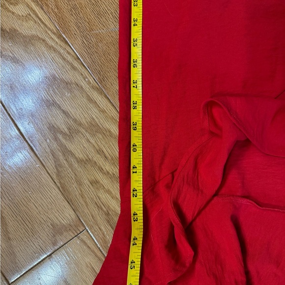 Fraiche By J Red Long Sleeve V-Neck Cocktail Dress Size Medium - Picture 4 of 6